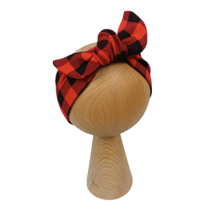 Opaska pin up czerwona krata