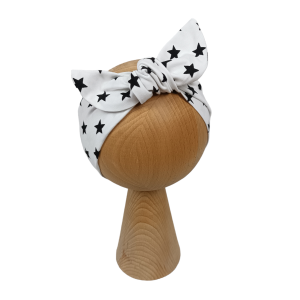 Opaska pin up czarne gwiazdki