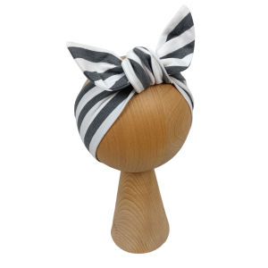 Opaska pin up paski biało szare