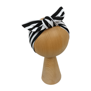 Opaska pin up paski biało czarne