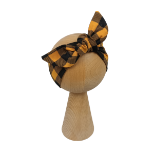 Opaska pin up musztardowa krata