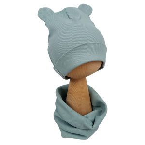 Komplet miś brudny niebieski