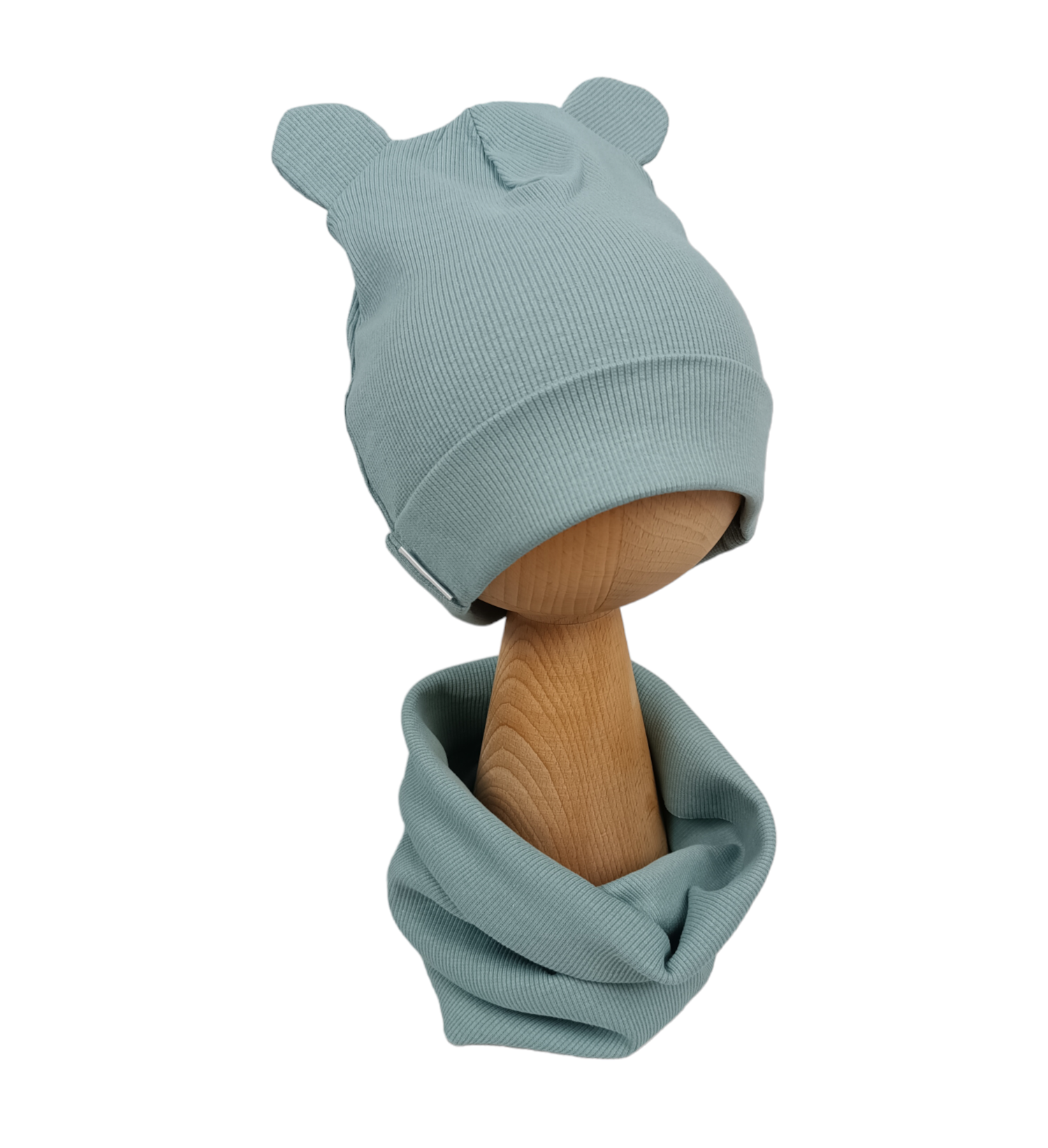 Komplet miś brudny niebieski