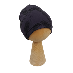 Czapka pojedyncza czarne maziaje