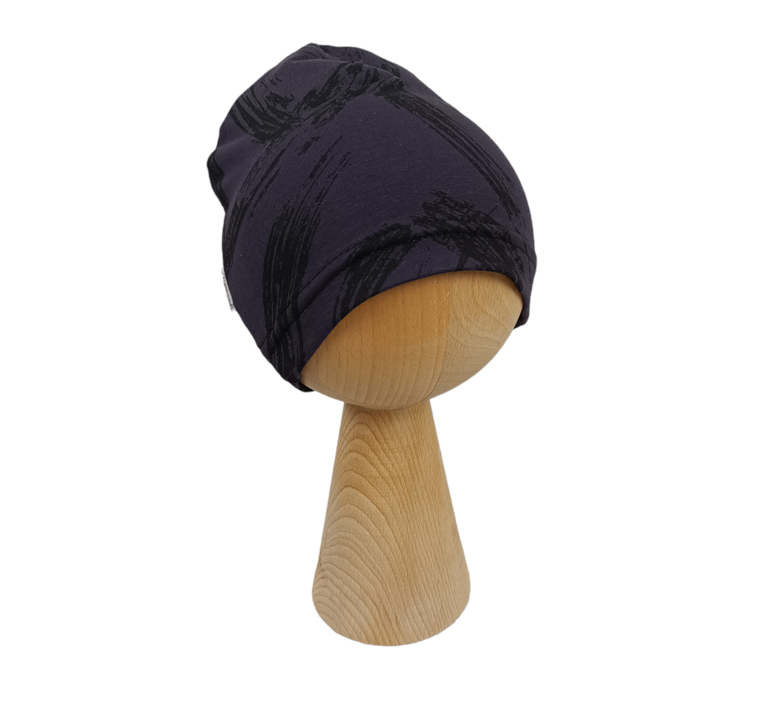 Czapka pojedyncza czarne maziaje