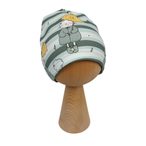 Czapka pojedyncza kotki w deszczu