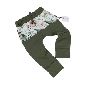 Spodnie baggy kwiaty garden