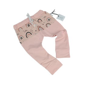 Spodnie baggy tęcze róż