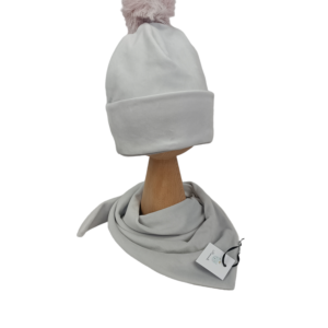 Komplet czapka i chusta welur