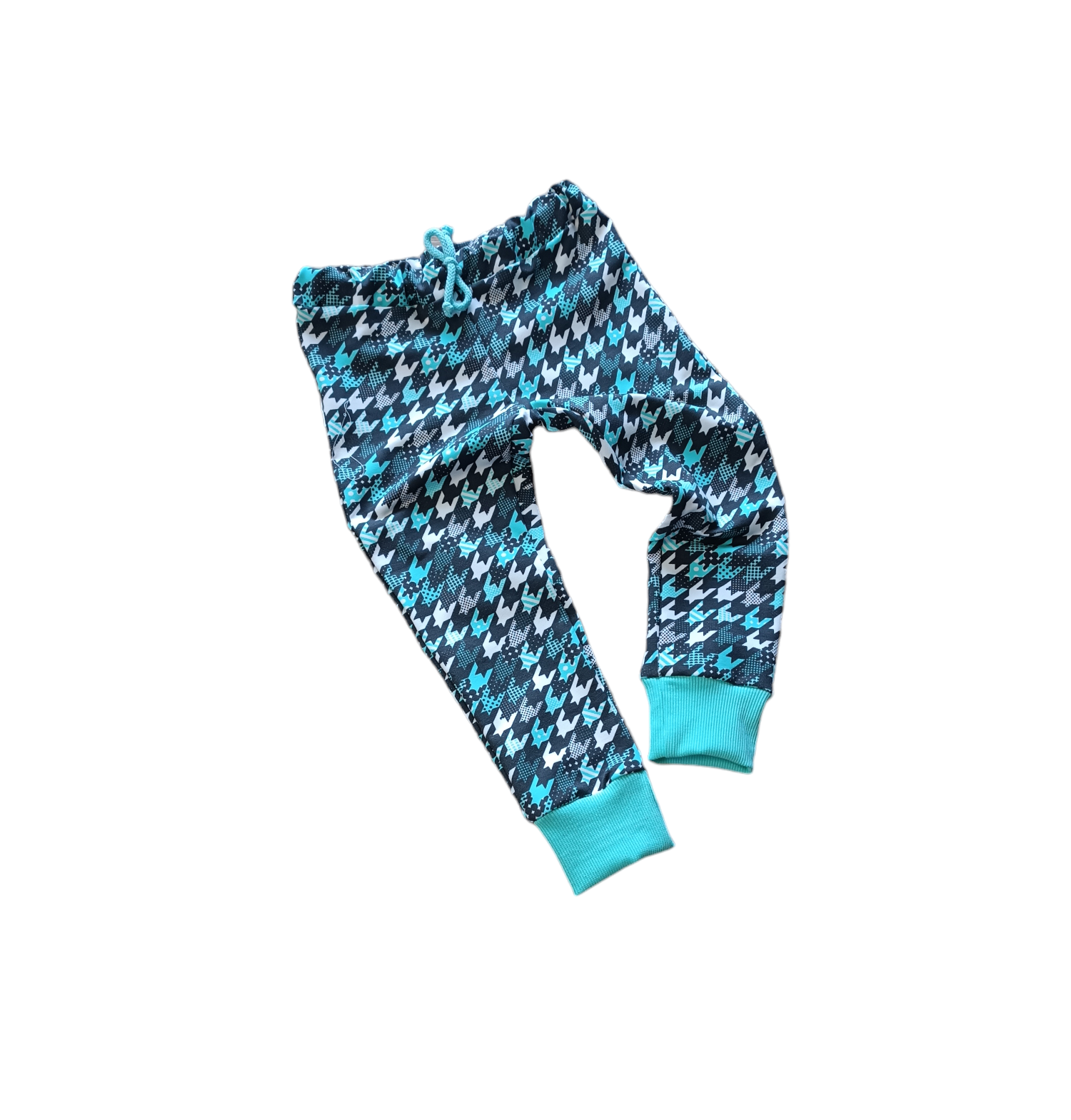 Spodnie baggymięta wzór