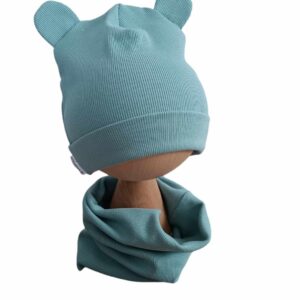 Komplet miś zgaszona zieleń