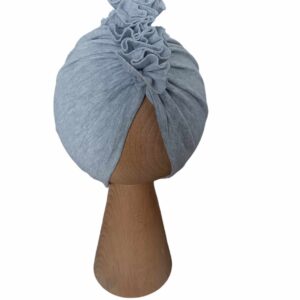Czapka turban dla dziecka jasny szary melanż