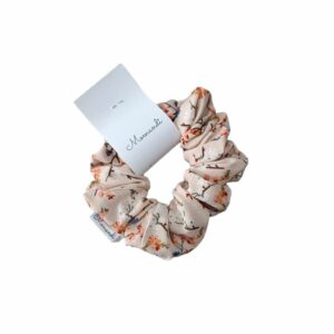 Gumka scrunchie łąka brzoskwinia wiskoza