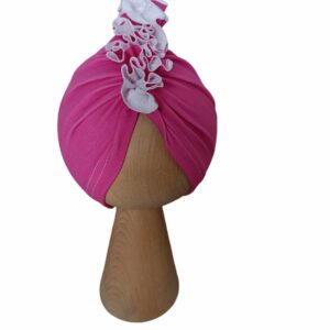 Czapka turban dla dziecka fuksja