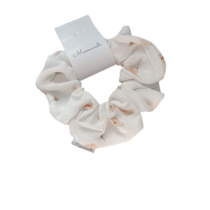 Gumka scrunchie kwiatuszki muślin