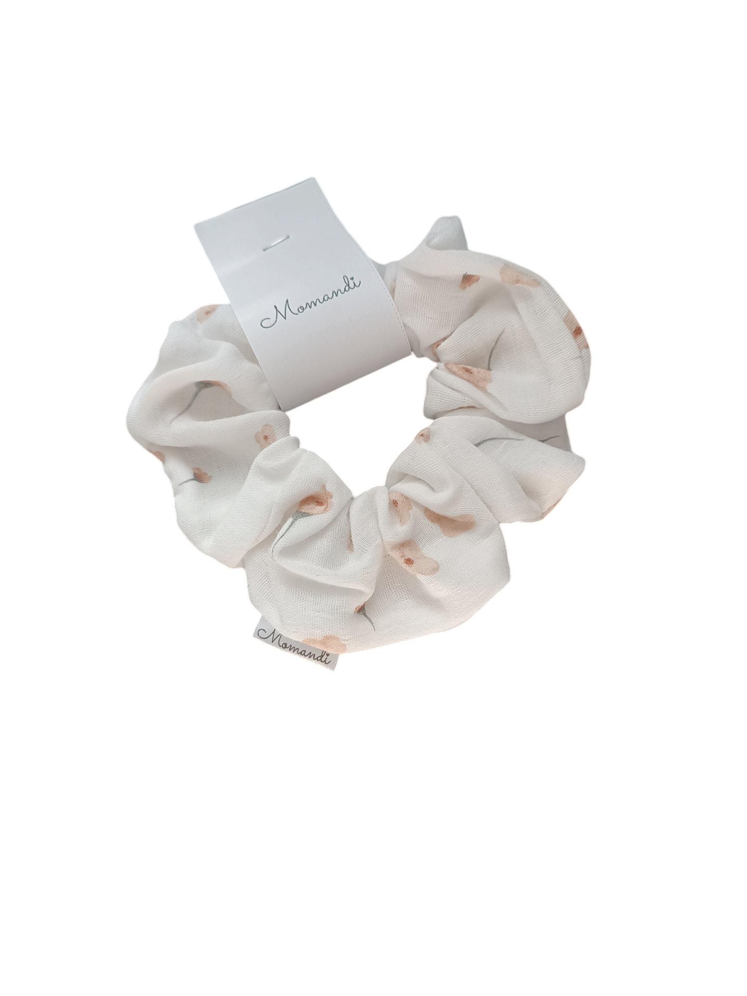 Gumka scrunchie kwiatuszki muślin