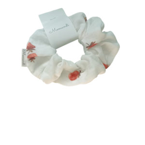 Gumka scrunchie truskawki muślin