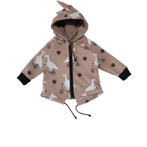 Kurtka softshell dinozaury brąz