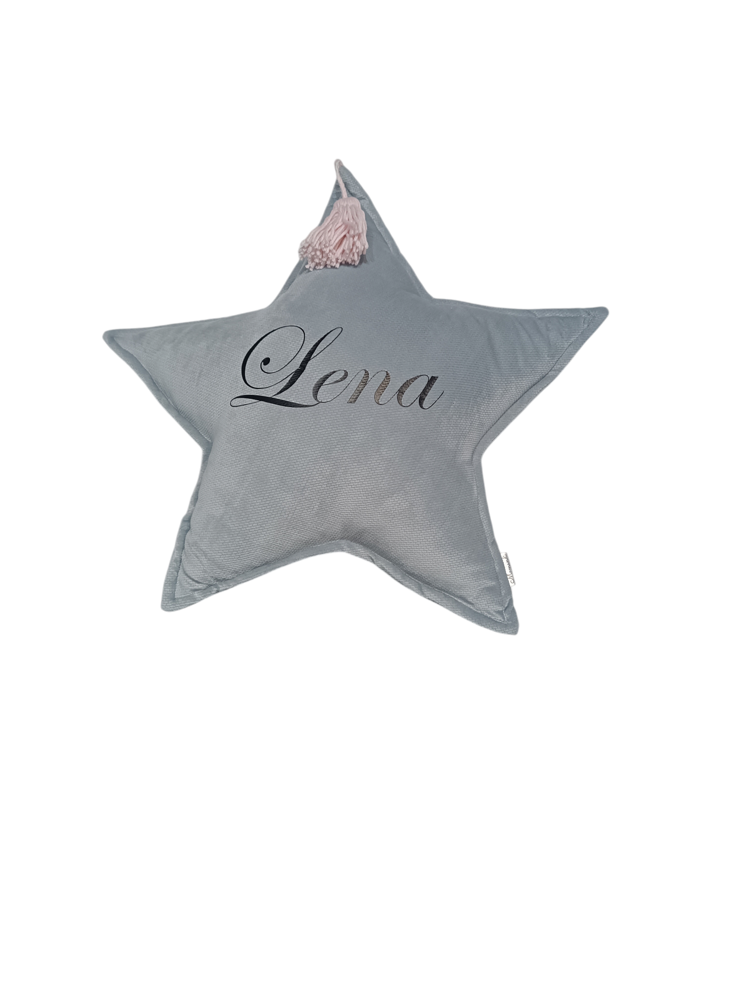 Poduszka gwiazdka z imieniem Lena szara