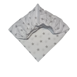 Prześcieradło bawełniane z gumką 60x120 gwiazdki