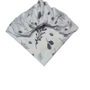 Prześcieradło bawełniane z gumką 60x120 liście