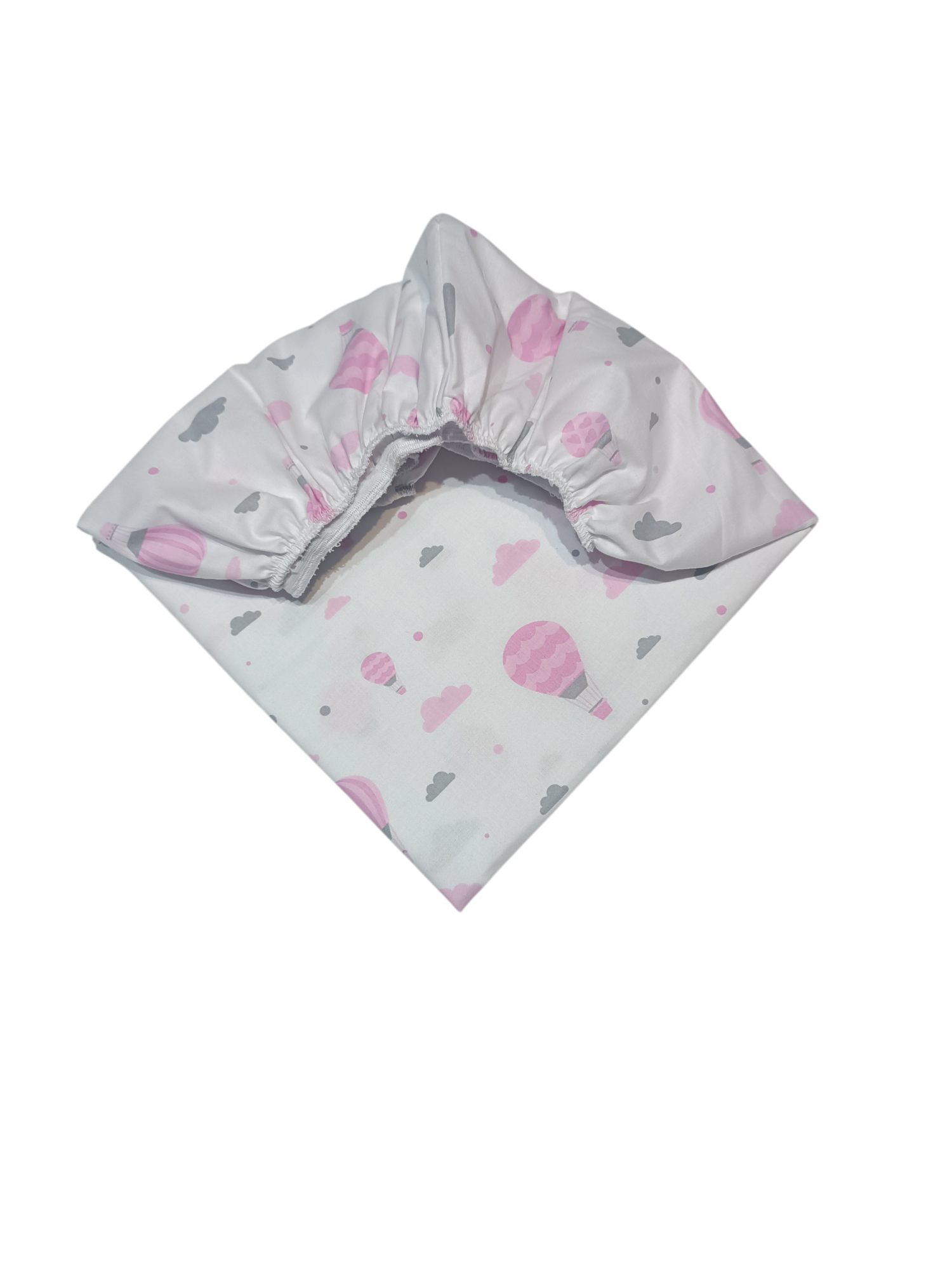 Prześcieradło bawełniane z gumką 60x120 balony