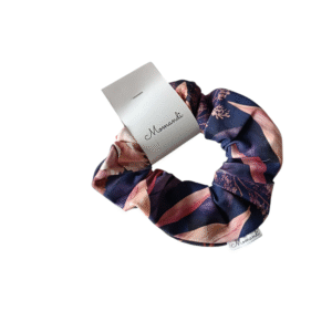 Gumka scrunchie kwiaty bordo