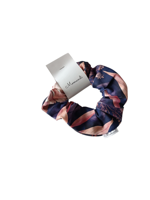 Gumka scrunchie kwiaty bordo