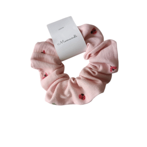 Gumka scrunchie biedronki muślin