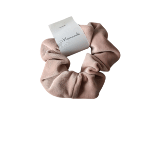 Gumka scrunchie welur brudny róż