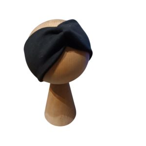 Opaska zaplatana prążek brąz