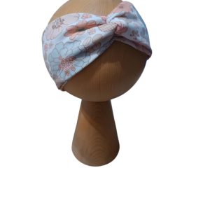 Opaska zaplatana prążek kwiatki